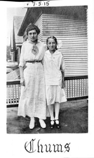 Lura Kilgore Lehmann and Grace Durst, July 5, 1915.